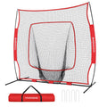 7 x 7 Ft Baseball Softball Practice Net with Carry Bag & Ground Nails