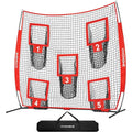 7x7 ft Football Practice Net with Targets - Throwing Accuracy Training Equipment