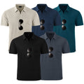 Men's Casual Polo Shirts 5 Pack Short Sleeve with Pocket Golf Style