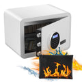 Wall Mount Safe Box 0.7 Cu. Ft. Digital & Key Lock for Money & Valuables