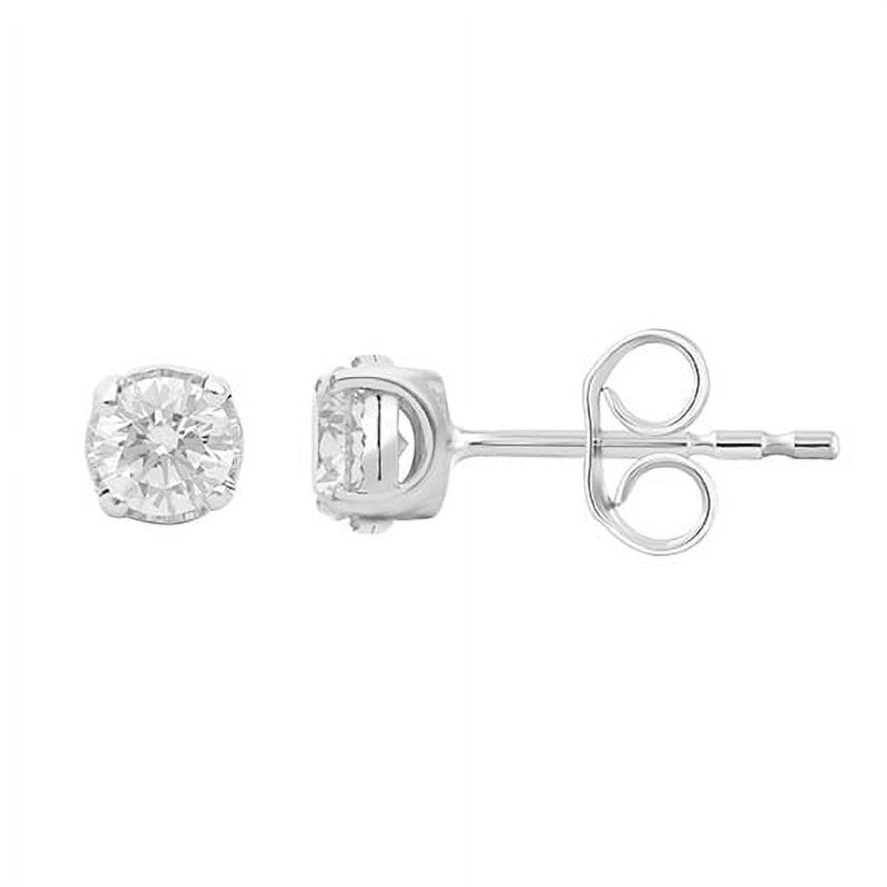Half Carat Lab Grown Diamond Stud Earrings in Sterling Silver
