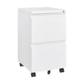 Lockable Mobile File Cabinet with 2 Drawers - Metal Under-Desk Storage for Home Office