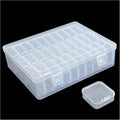 30-Piece Bead Storage Organizer Kit with Clear Plastic Containers and Hinged Lid