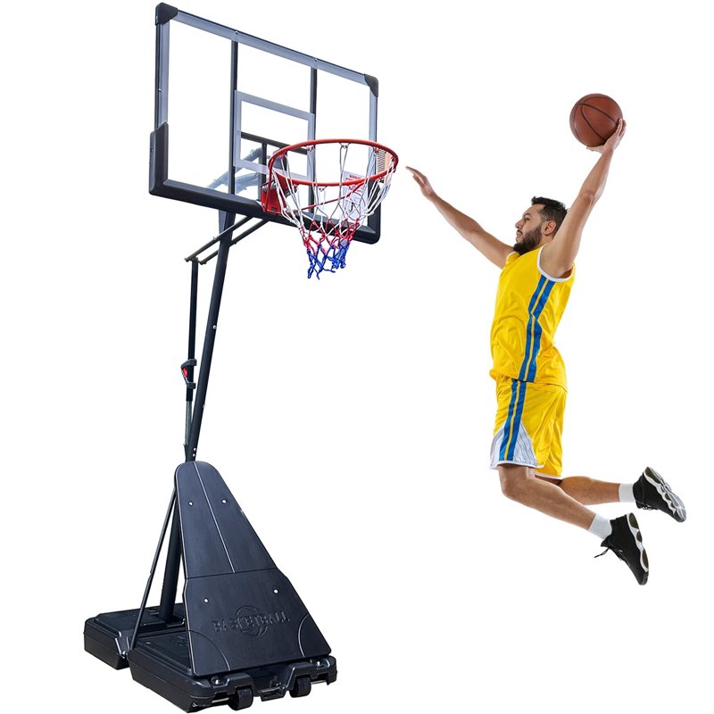 Portable Basketball Hoop System with 54 Inch Polycarbonate Backboard