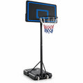 Weatherproof Portable Basketball System with Adjustable Height and Impact-Resistant Backboard