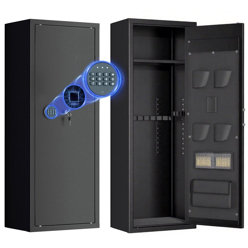 Quick Access Weapon Safe with Adjustable Shelf and Locking System