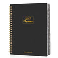2027 Weekly & Monthly Planner - Spiral Bound, Portable Agenda, Black, 6.4x8.3 Inches