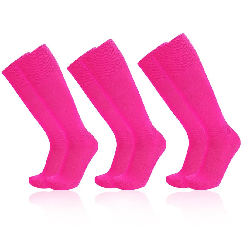 Kids Baseball Softball Socks 3 Pack Knee-High Compression Socks for Boys Girls