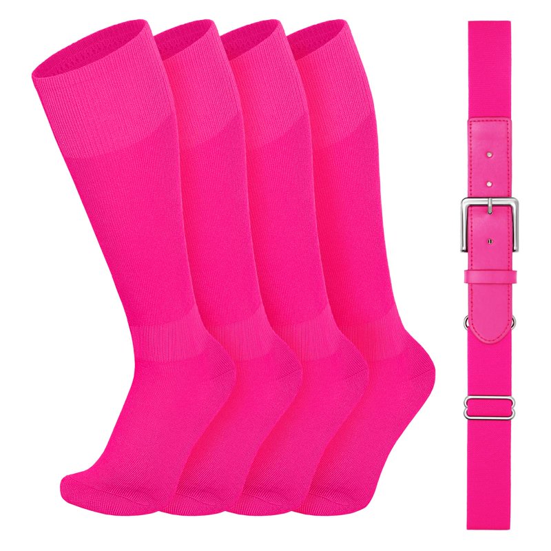Baseball Socks and Belt Set for Youth & Adults - Softball & Sports Accessories