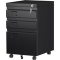 Mobile File Cabinet with Lock - 3 Drawer Vertical Under-Desk Storage for Letter and Legal Files
