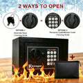 Small Steel Safe Lock Box with Digital Keypad & Keys - Home & Office Security