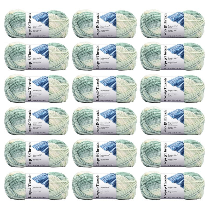 Pastel Yarn Pack for Knitting Crochet and Arts & Crafts - Medium Weight 18 Skeins