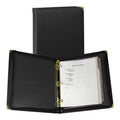 Executive 3 Ring Zipper Binder - 1.5 Inch Black Leather-Like Organizer