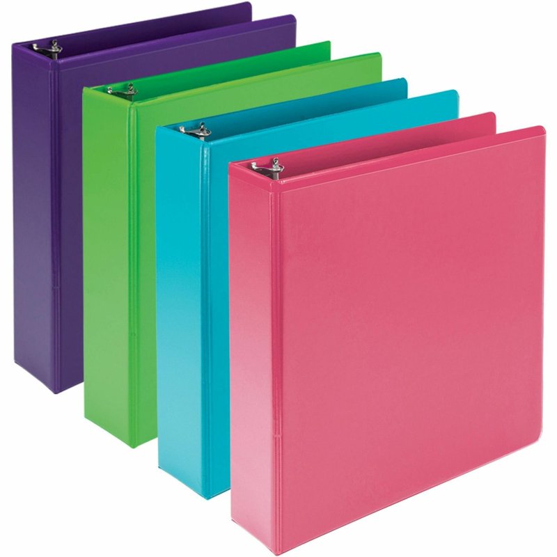 Plant-Based 2-Inch 3-Ring View Binder Set, 4 Pack - Samsill Earth’s Choice, Assorted Colors