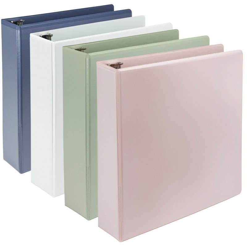 Durable 2 Inch Plant-Based View Binder Set - Assorted 4 Pack