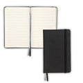 Hardcover Notebook - 5.25x8.25 Inch Professional Journal with PU Leather Cover, 120 Ruled Sheets, Black