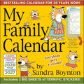 Sandra Boynton Family Wall Calendar 2026-2027 with Stickers, 17-Month, Kids Schedule Organizer