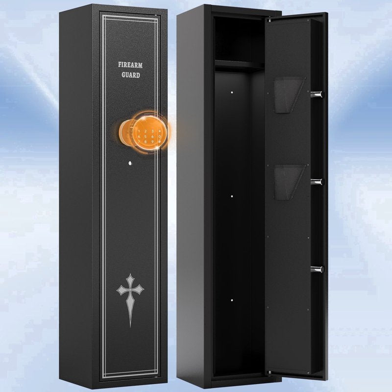 2-3 Gun Safe Cabinet with Digital Lock and Removable Shelf - Cold Rolled Steel Rifle Storage