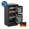 Heavy Duty Dual Door Safe with Hidden Lock Box and Fireproof Bag - Home & Office Security