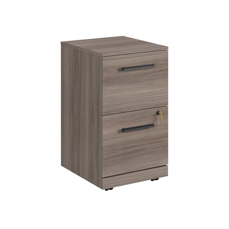 Sauder Affirm 2-Drawer Mobile File Cabinet in Hudson Elm Brown - Office Storage