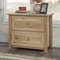 Sauder Farmhouse Lateral File Cabinet with 2 Drawers in Timber Oak - Home Office Storage