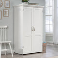 White Craft & Sewing Armoire with Drop Leaf Work Surface
