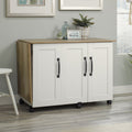 Sauder Sewing & Craft Cart with Drop Leaf & Storage - Soft White Finish