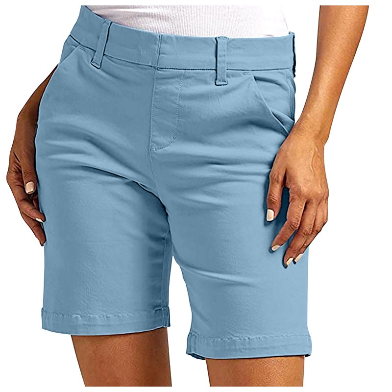Women’s Bermuda Golf Shorts Quick Dry High Waist Knee Length Active Pants