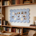 Foldable Felt Bulletin Board 24x16 Inches with Scalloped Edge for Wall Office Dorm