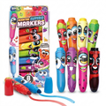 Kids Scented Markers Set - 8 Jumbo Fruit Fragrance Markers for Coloring & Crafts