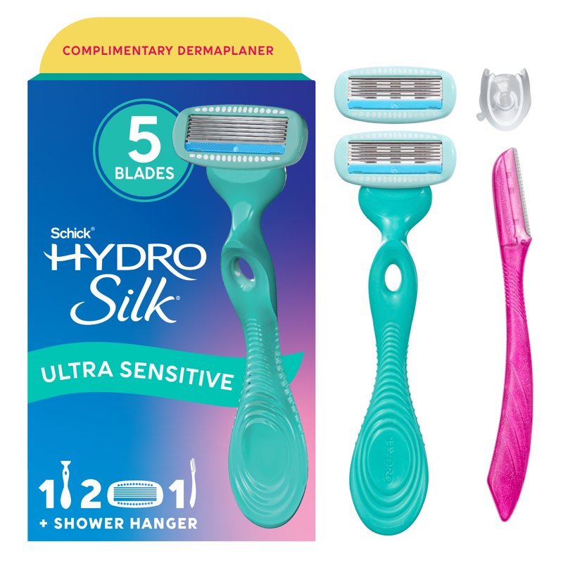 Women's Sensitive Razor with 5 Blades & Refill Pack — Hypoallergenic & Hydrating