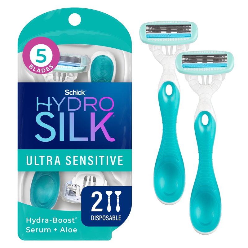 Women's Disposable Razor with 5 Blades & Hydrating Serum - Sensitive Skin