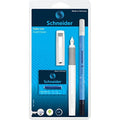 Fountain Pen with Eraser & 6 Royal Blue Erasable Ink Cartridges - Medium Nib, White Barrel