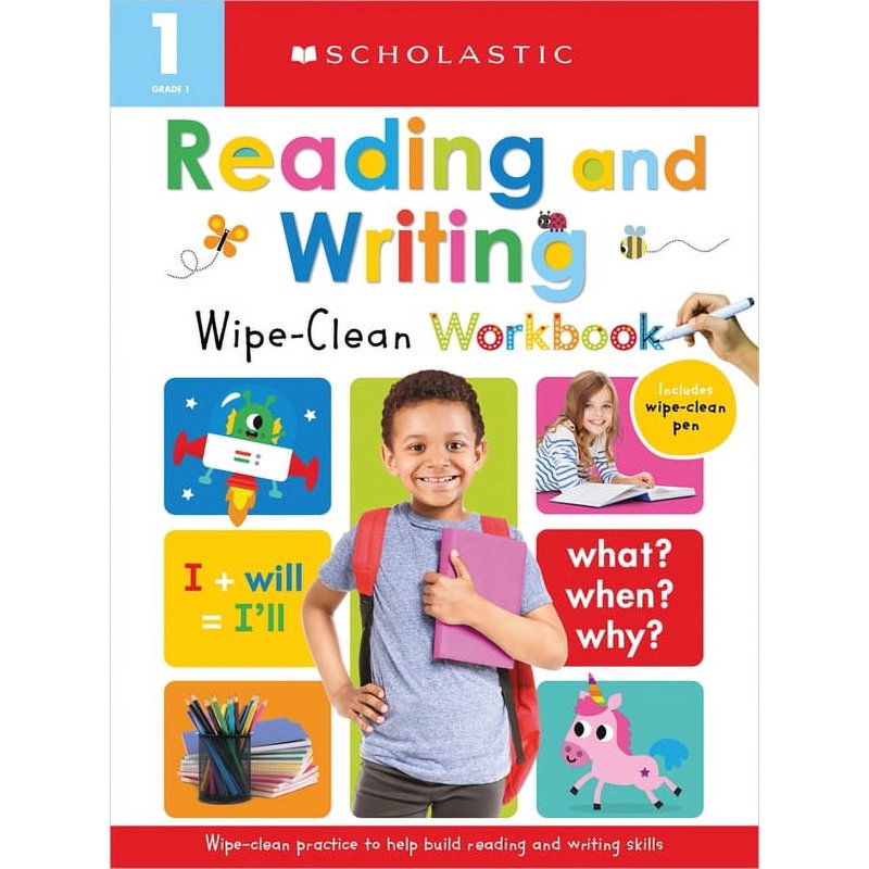 First Grade Reading and Writing Wipe Clean Workbook for Kids