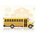 School Bus USPS Additional Ounce Postage Stamp - Set of 10