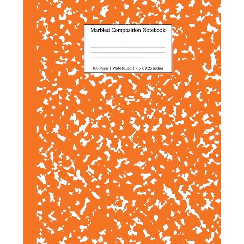 Marbled Composition Notebook - Wide Ruled School Notebook for Notes & Journaling