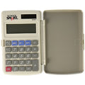 School Smart 8-Digit LCD Dual Power Pocket Calculator with Protective Cover