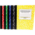 School Supply Composition Books 5-Pack Wide & College Ruled Notebooks