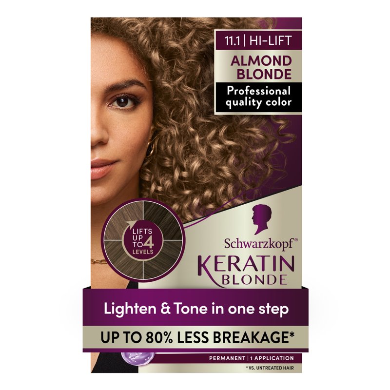 Permanent Hair Dye Kit for Blonde Hair - Multiple Shades, Up to 4 Levels Lift