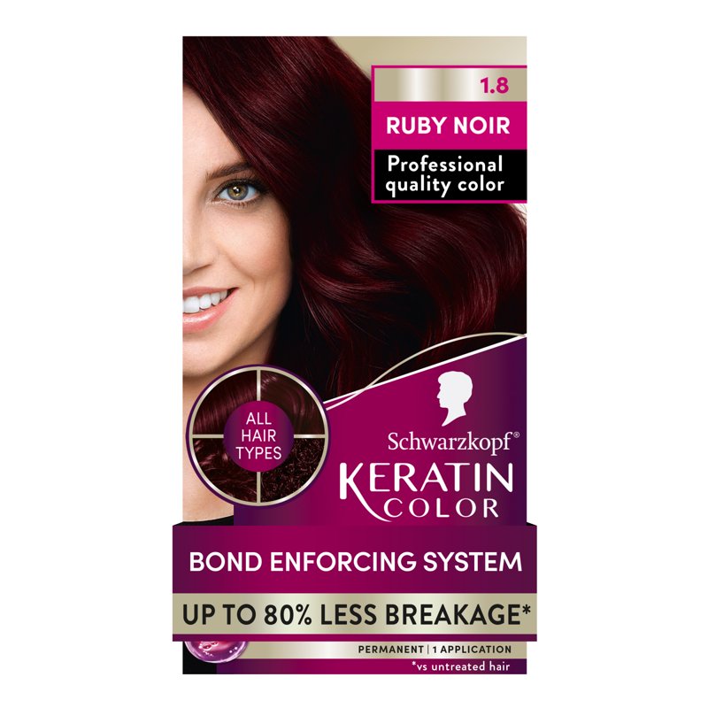 Permanent Hair Dye Kit with Keratin & Gray Coverage - Multiple Shades