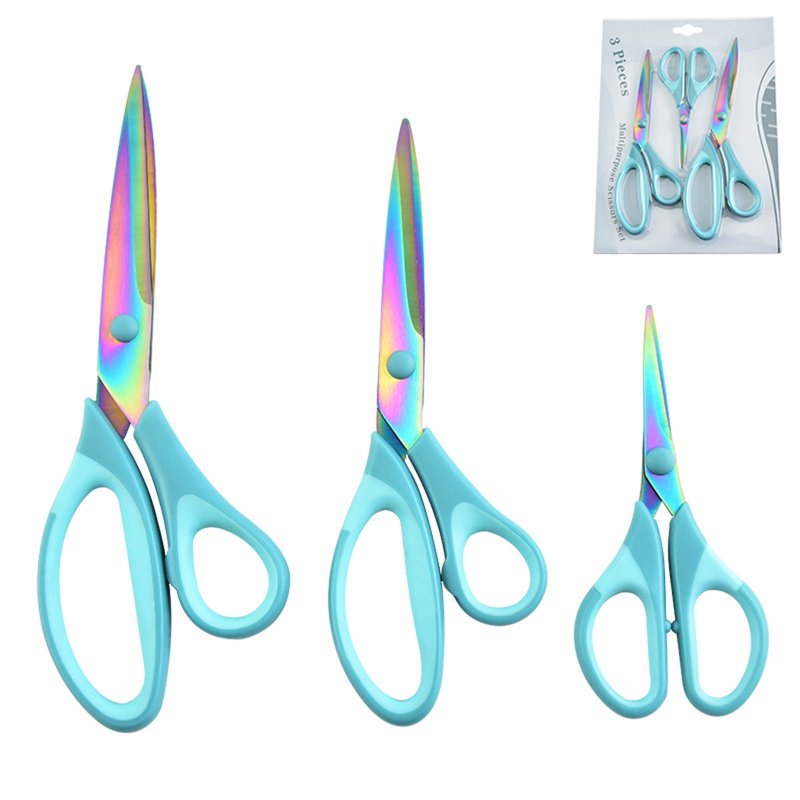 Scnor 3-Piece Titanium Alloy Craft Scissors Set - Multi-Purpose Sewing & Crafting Scissors (Variation: C, NKN210629971)