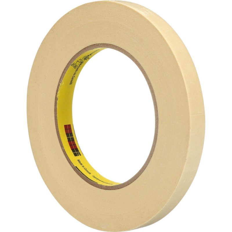 General Purpose Masking Tape 0.5 Inch x 60 Yards Tan - Multipurpose Crepe Tape