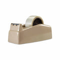 Heavy Duty Two-Roll Desktop Tape Dispenser - High-Impact Plastic, Tan