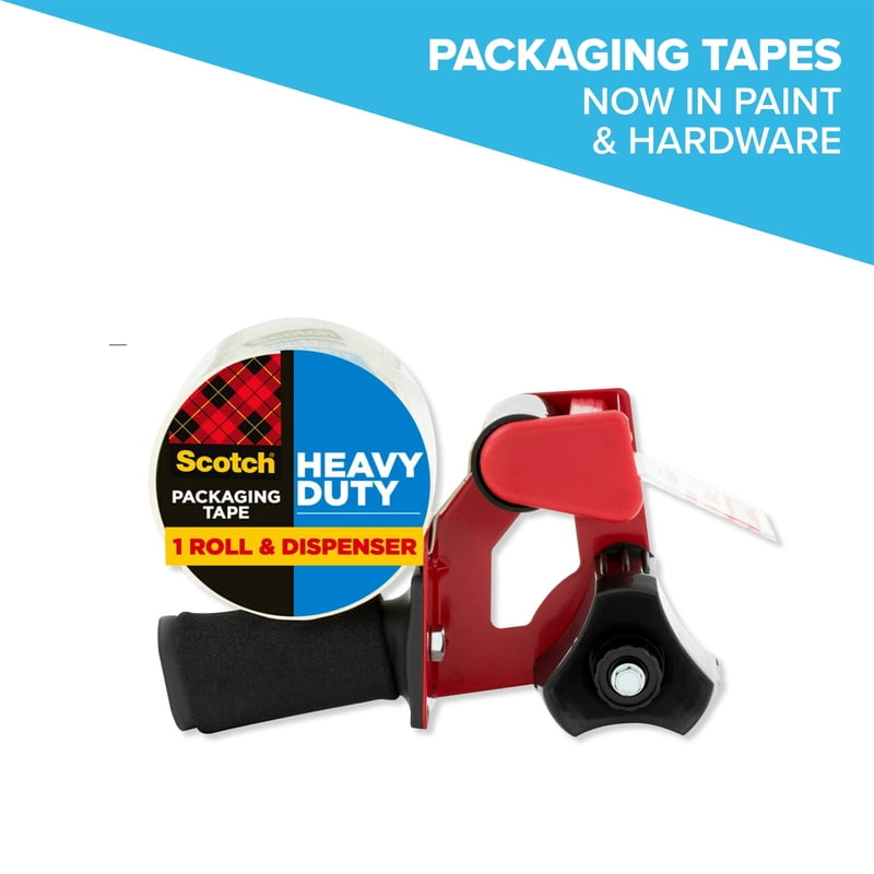 Heavy Duty Packaging Tape & Dispenser - Clear 1.88" x 54.6 yd