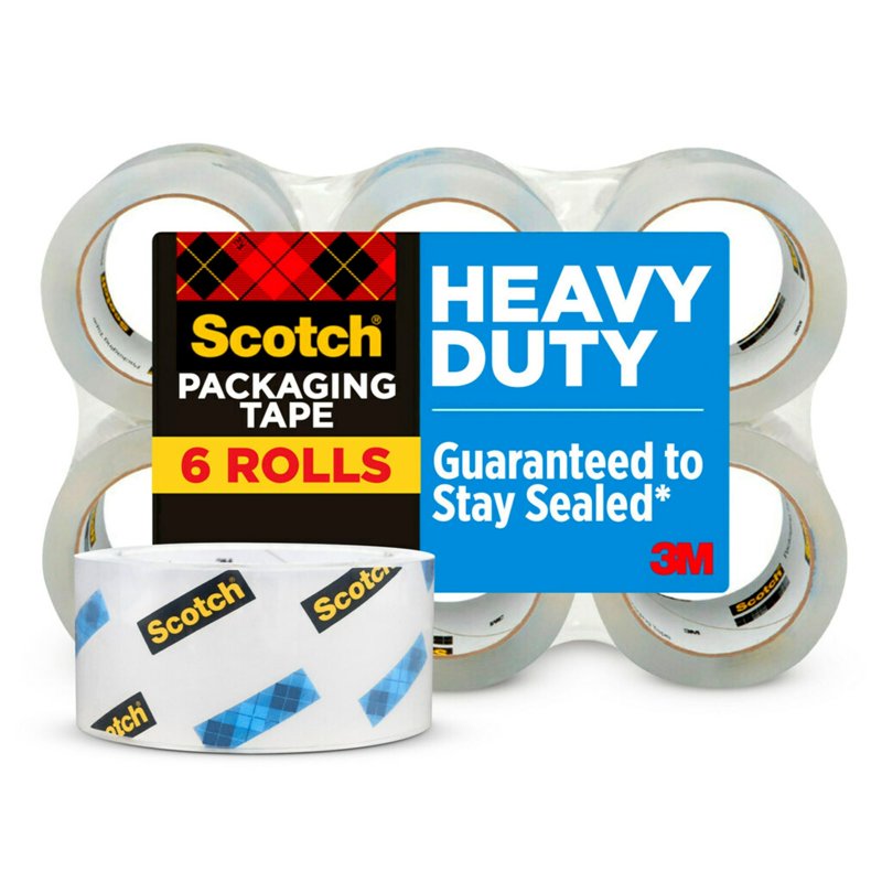 Heavy Duty Shipping Packing Tape - 1 7/8 x 43 7/10 Yd. Pack of 6
