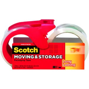 Long Lasting Clear Packaging Tape with Dispenser - 1 7/8 x 54.6 Yd