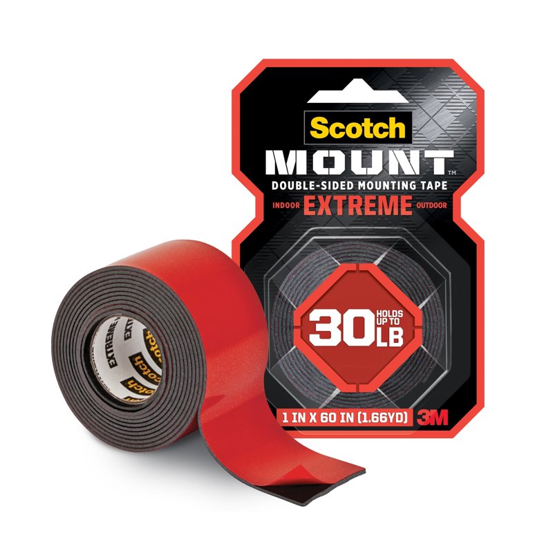 Double-Sided Mounting Tape 1 in x 60 in Heavy Duty Indoor Outdoor
