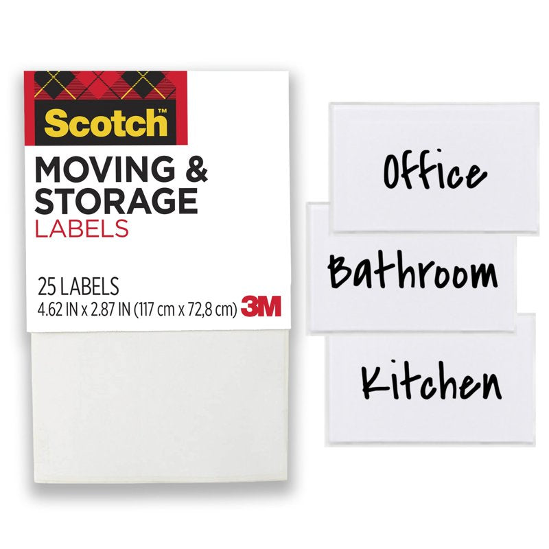 Self-Adhesive Moving Labels for Boxes and Containers - 25 Pack, 4.62 x 2.87 inches
