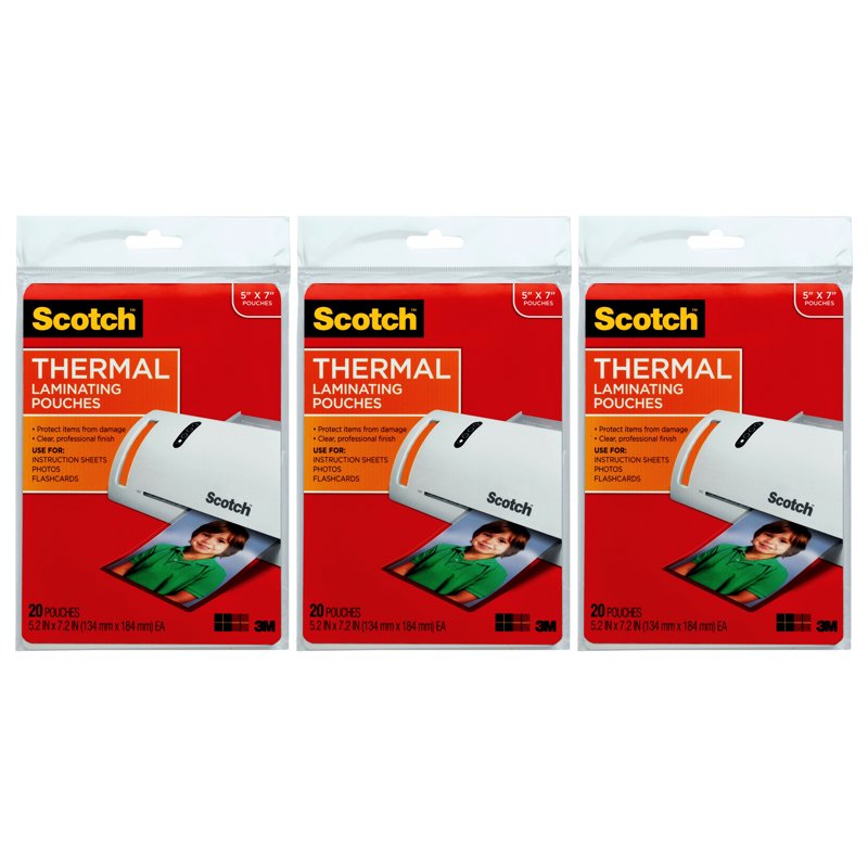 Thermal Laminating Pouches 5x7 Inch, 5 Mil, 20 Pack - Clear Protectors
