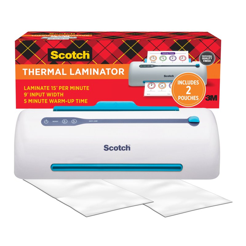 Thermal Laminator Machine with 2 Pouches - 9-Inch Professional Laminator for Crafts & Photos